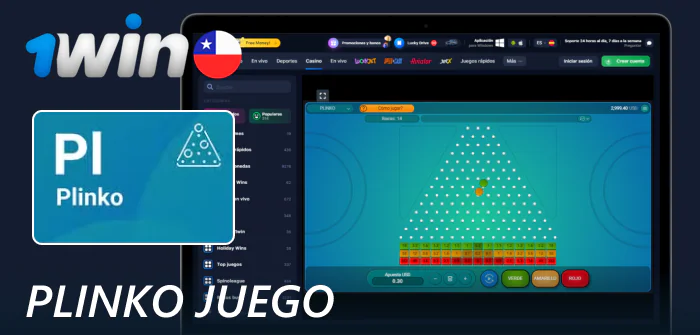 Juego Plinko en 1win para jugadores de Chile